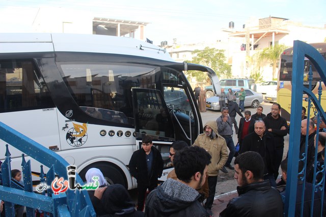  كفرقاسم : فوج الطائرة والثاني من عمرات الشتاء يغادر البلدة الى الديار الحجازية عبر مطار بن جوريون مع الاداري زهير العمشه  ابو الصراط  